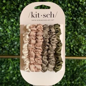 Kitsch Satin Scrunchies in Eucalyptus | NEW | Ultra Petite Set of 6